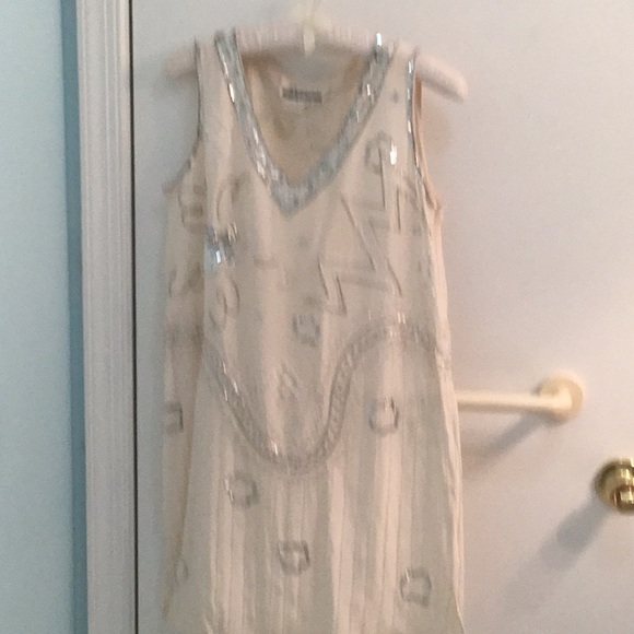 White silk dress with matching jacket - Picture 3 of 3